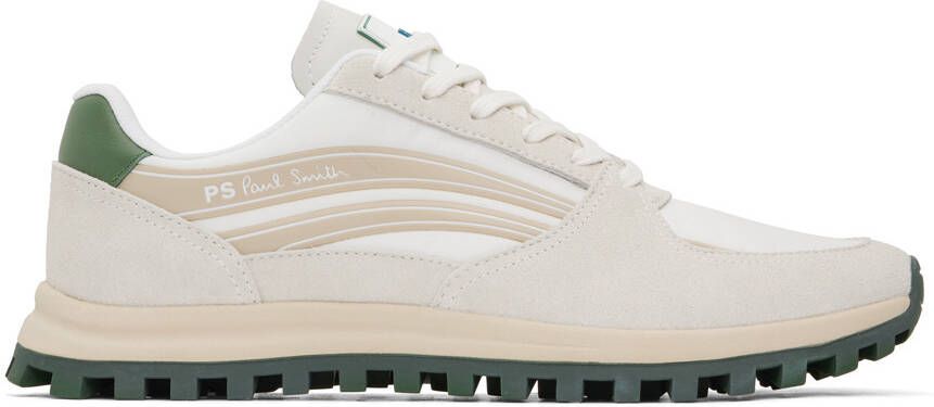PS by Paul Smith White & Beige Damon Sneakers - Picture 5