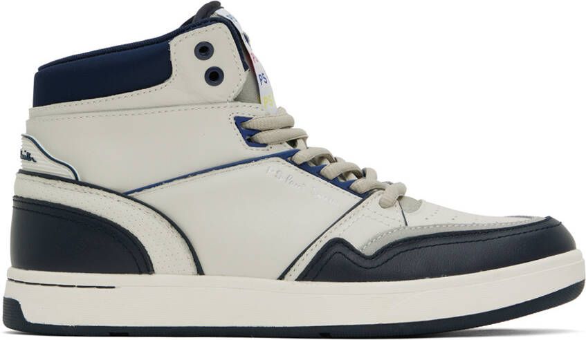 PS by Paul Smith White & Navy Lopes Sneakers - Picture 5