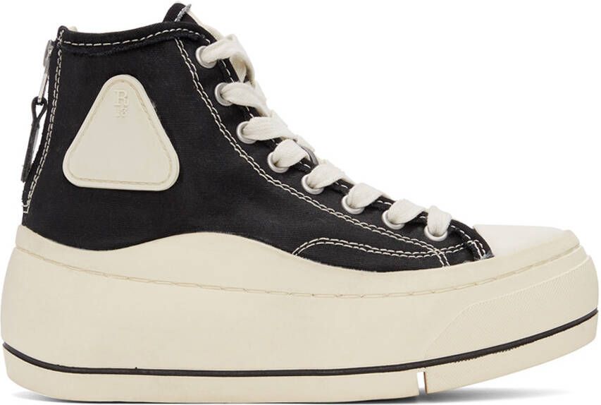 R13 Black & White Kurt Sneakers - Picture 5