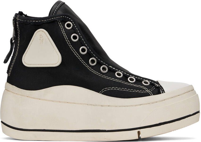 R13 Black Lace Free Kurt High-Top Sneakers - Picture 4