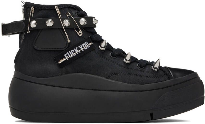 R13 Black Studded Kurt Sneakers