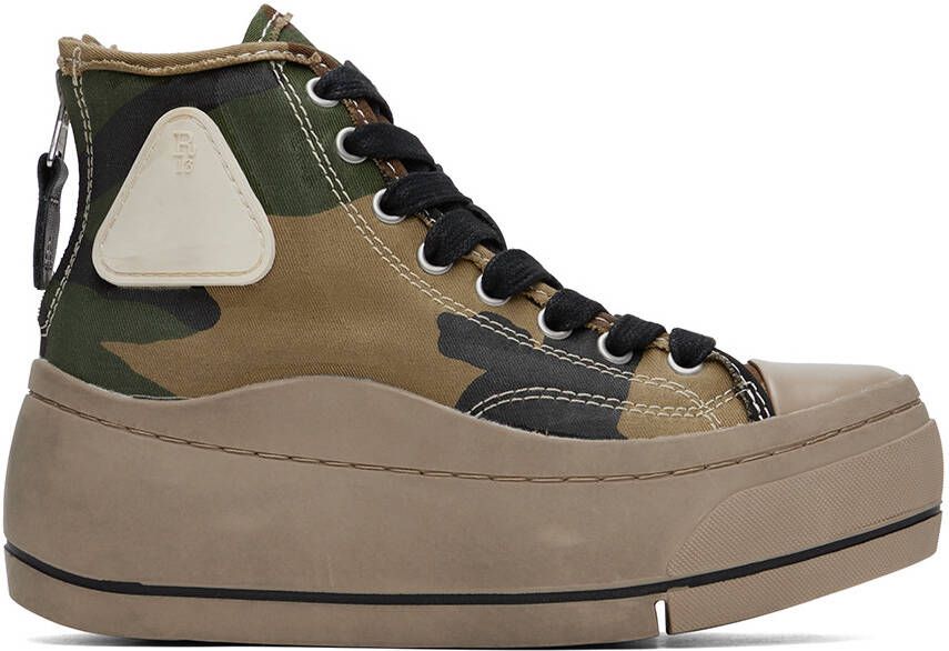 R13 Brown & Green Kurt Sneakers - Picture 5