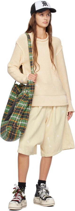 R13 Black & White Double Grommet Kurt Sneakers - Picture 6