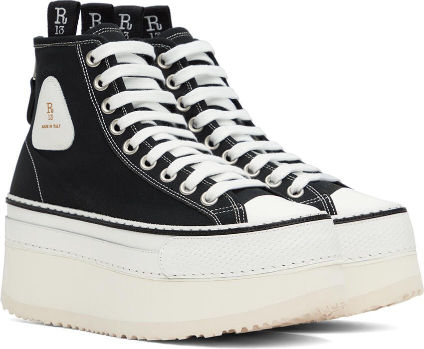 R13 Black Courtney Platform Sneakers - Picture 2