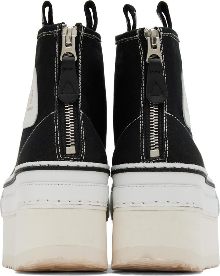 R13 Black Courtney Platform Sneakers