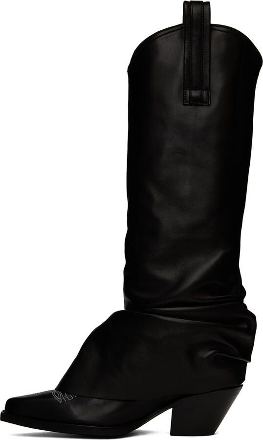 R13 Black Sleeve Cowboy Boots - Picture 2