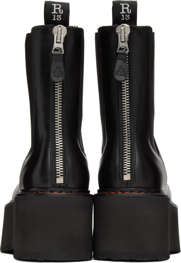 R13 Black Double Stack Boots - Picture 5