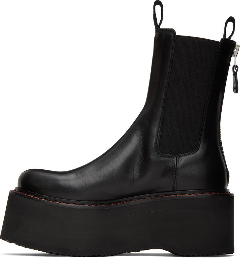 R13 Black Double Stack Boots - Picture 2
