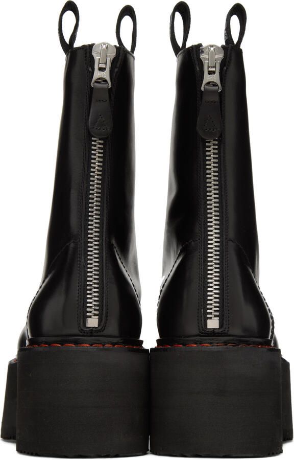 R13 Black Double Stack Boots - Picture 5