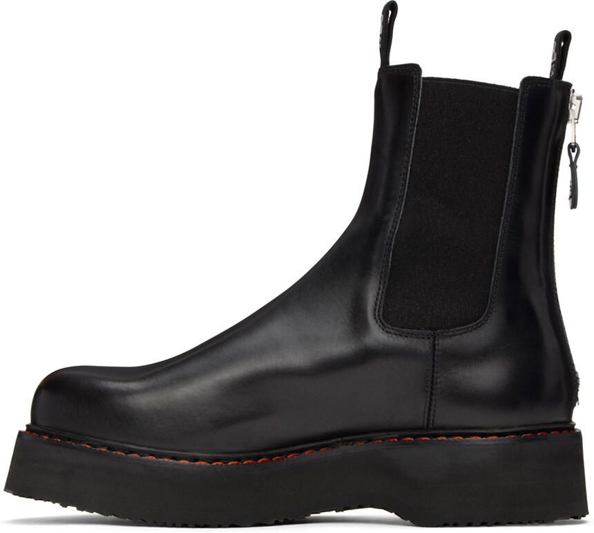 R13 Black SIngle Stack Boots