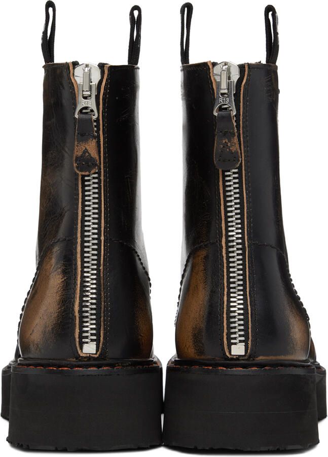R13 Black Single Stack Boots - Picture 3