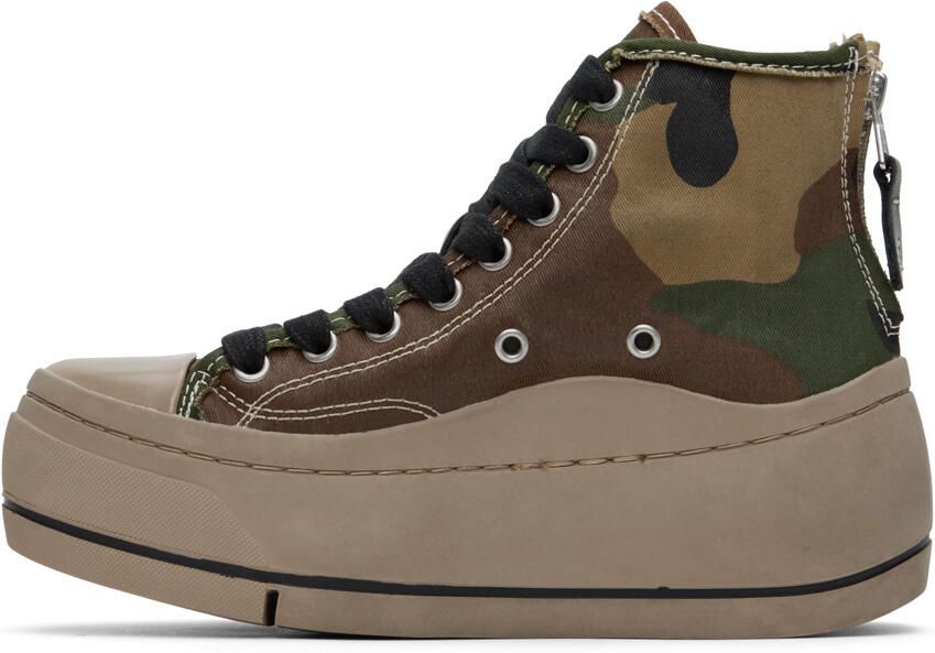 R13 Brown & Green Kurt Sneakers - Picture 2