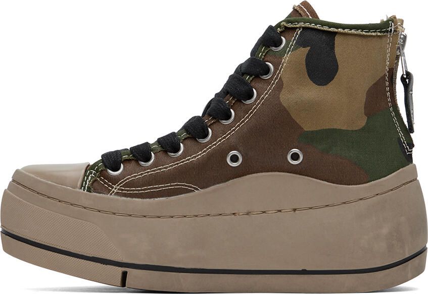 R13 Brown & Green Kurt Sneakers - Picture 3
