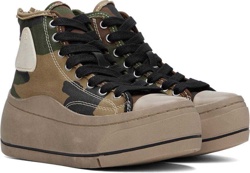 R13 Brown & Green Kurt Sneakers - Picture 2