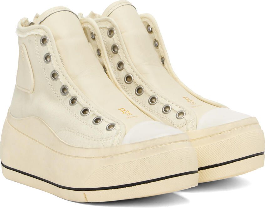 R13 Off-White Lace Free Kurt High-Top Sneakers - Picture 2