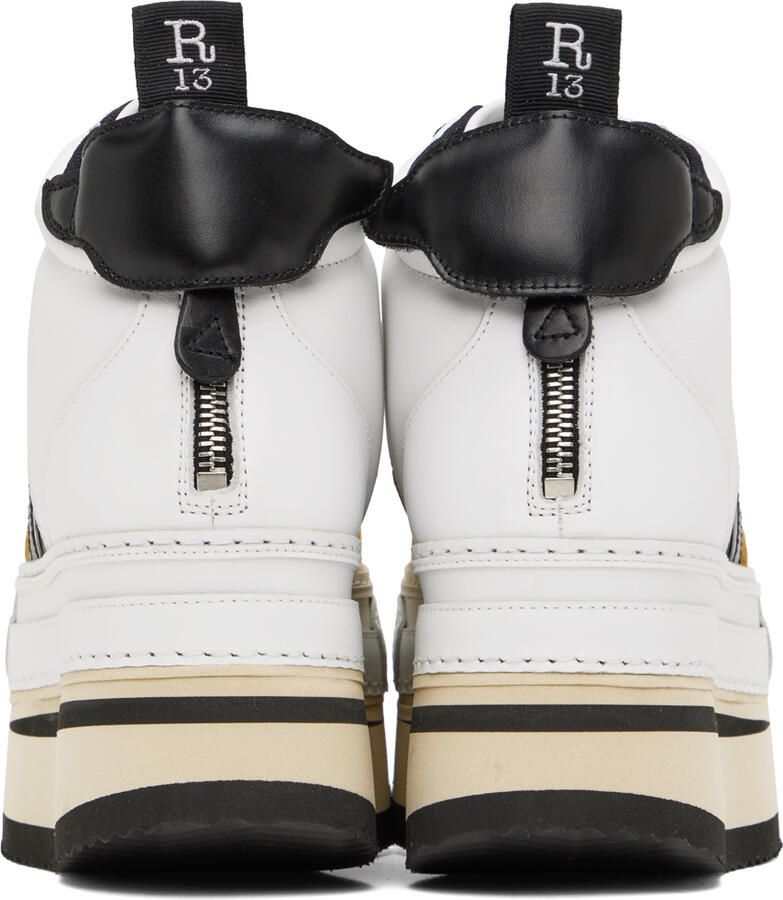 R13 White Riot Sneakers