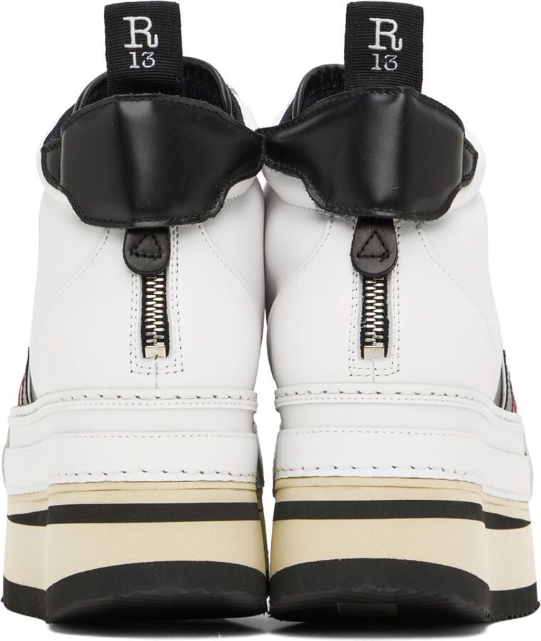 R13 White Riot Sneakers