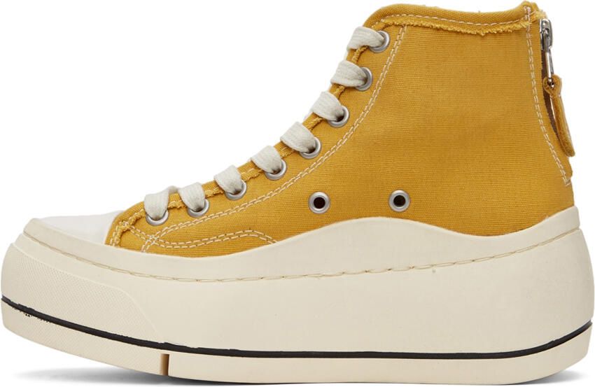 R13 Yellow Kurt High-Top Sneakers - Picture 4