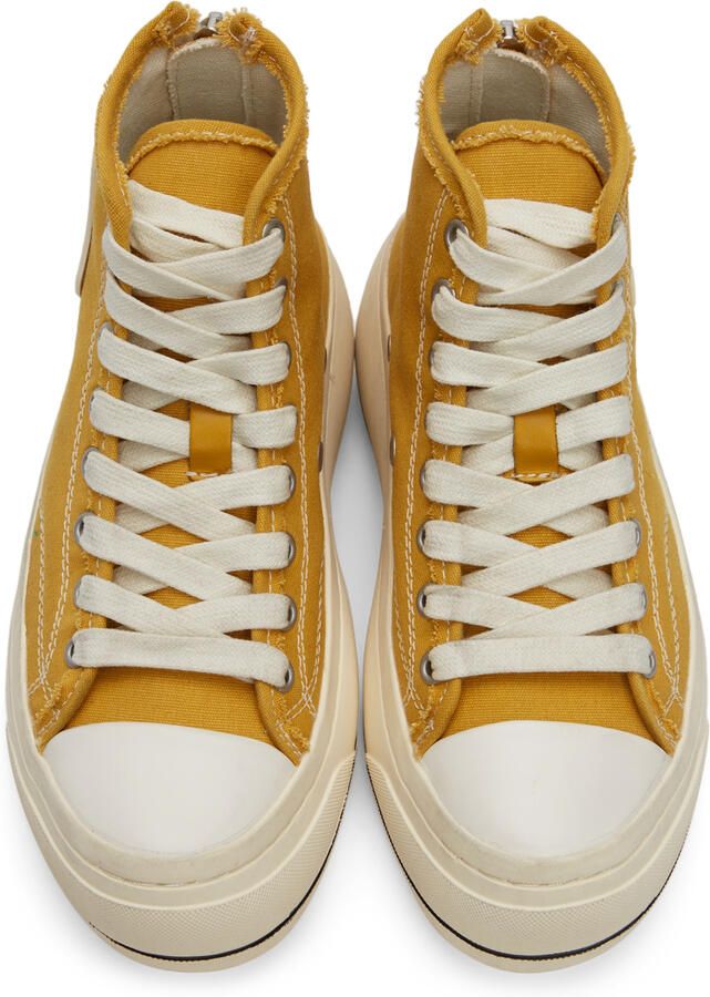 R13 Yellow Kurt High-Top Sneakers - Picture 3