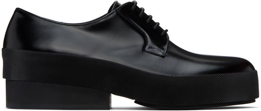 Raf Simons Black Leather Bluchers - Picture 5