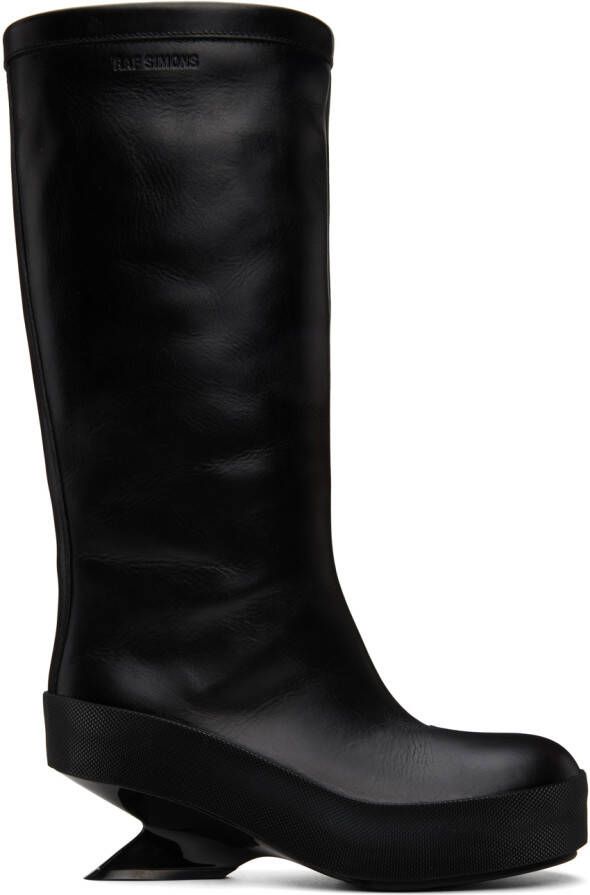 Raf Simons Black Leather Boots - Picture 4