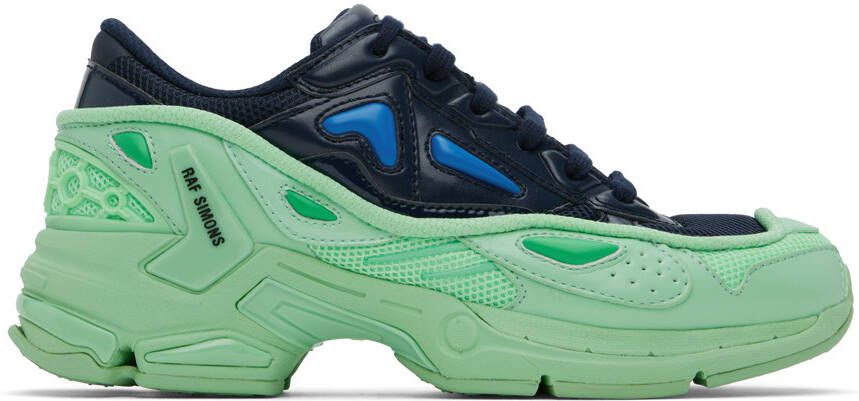 Raf Simons Navy & Green Pharaxus Sneakers - Picture 3