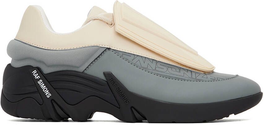 Raf Simons Off-White & Gray Antei Sneakers - Picture 4