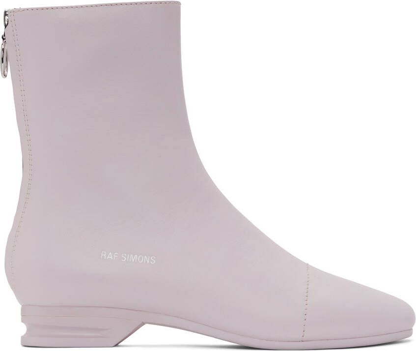 Raf Simons Pink 2001-2 Zip-Up Boots - Picture 5