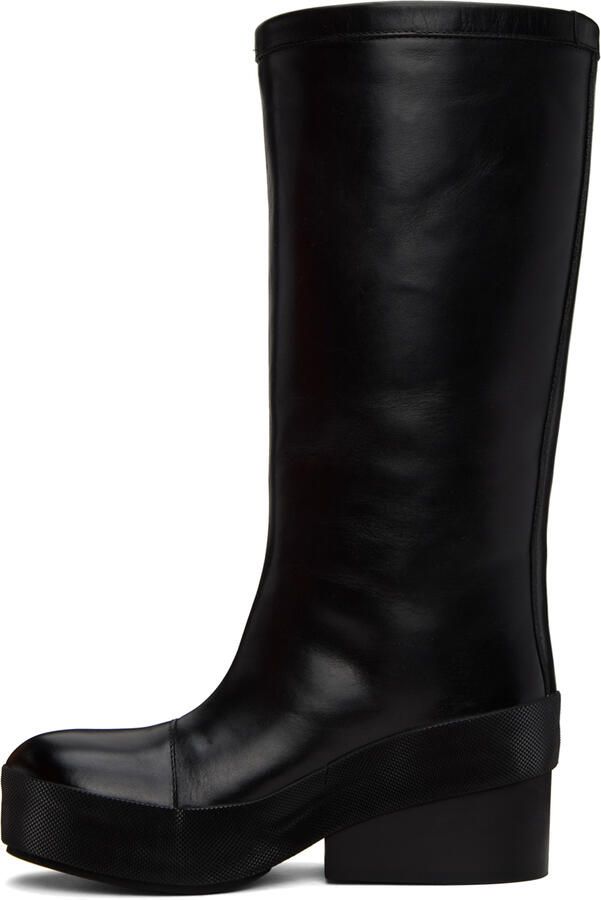Raf Simons Black Embossed Boots - Picture 2