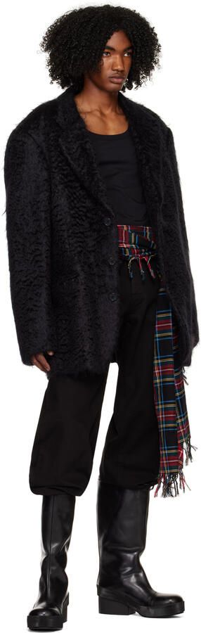 Raf Simons Black Embossed Boots - Picture 4