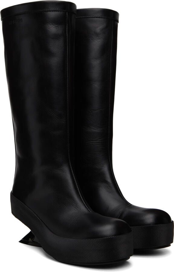 Raf Simons Black Leather Boots - Picture 2