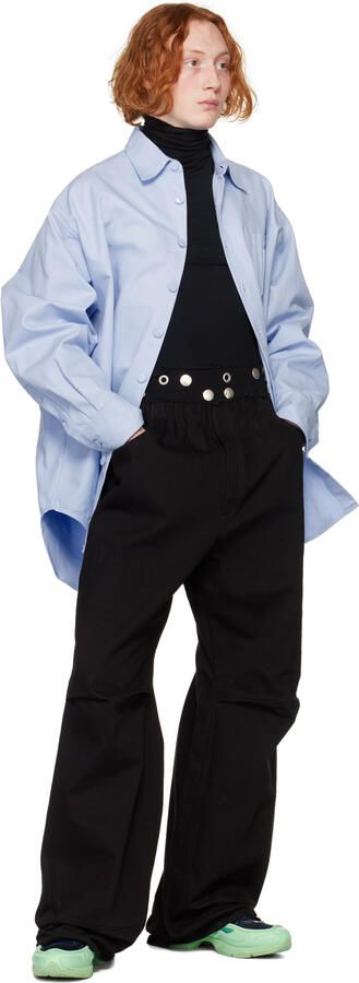 Raf Simons Navy & Green Pharaxus Sneakers - Picture 4