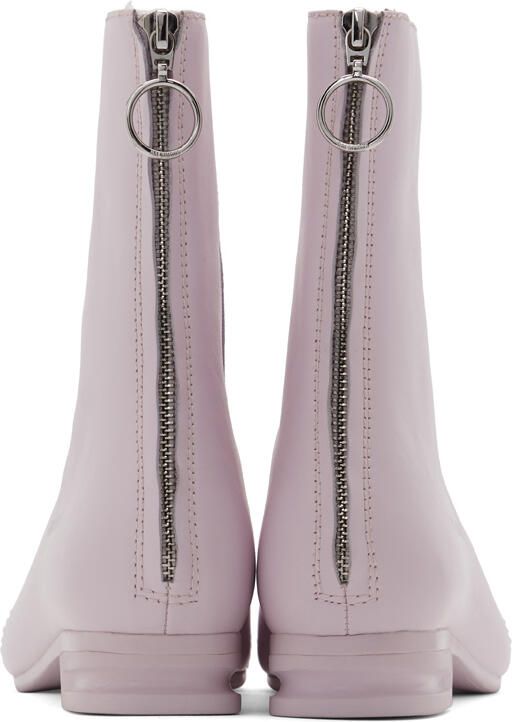 Raf Simons Pink 2001-2 Zip-Up Boots - Picture 4