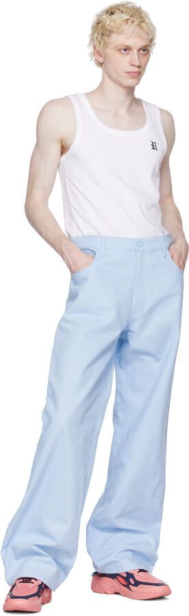 Raf Simons Pink & Navy Cylon-21 Sneakers - Picture 4