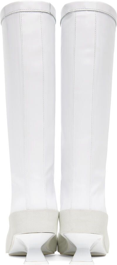 Raf Simons White Heeled Boots - Picture 3