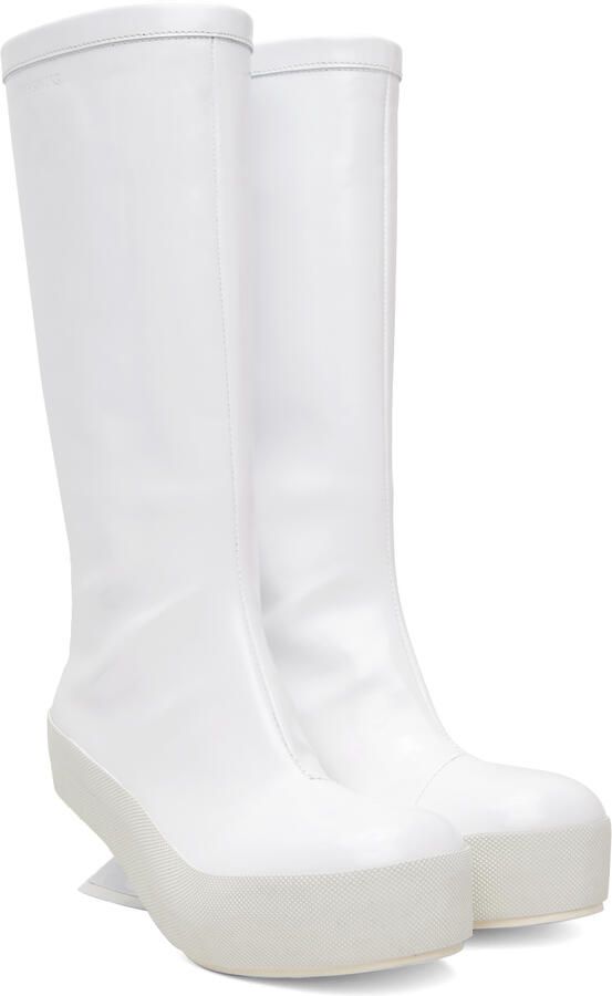 Raf Simons White Heeled Boots - Picture 2