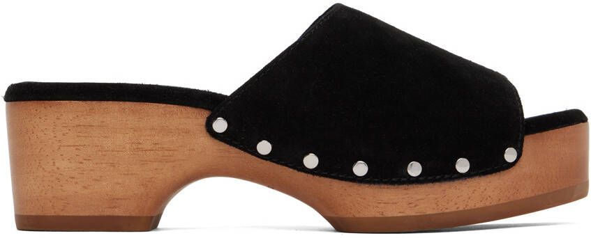 Rag & bone Black Mara Clog Slides