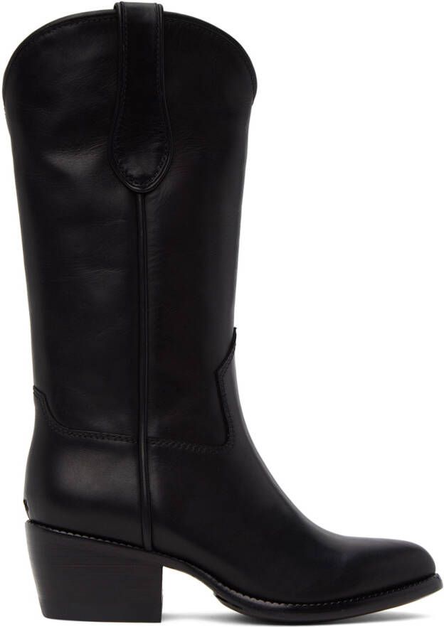 Rag & bone Black RB Cowboy Boots - Picture 2