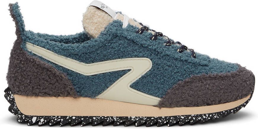 Rag & bone Blue & Grey Sherpa Retro Runner Sneakers - Picture 5