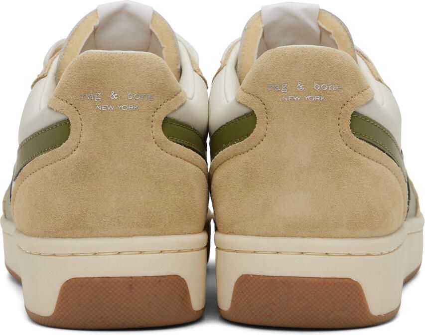 Rag & bone Beige & White Retro Court Sneakers