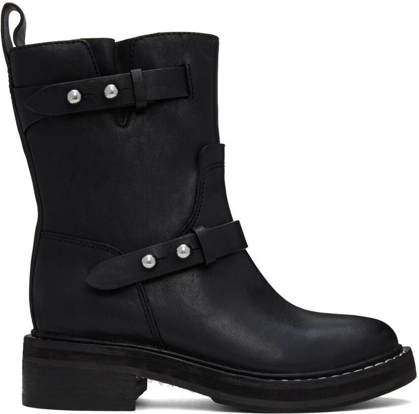 Rag & bone Black RB Moto Boots