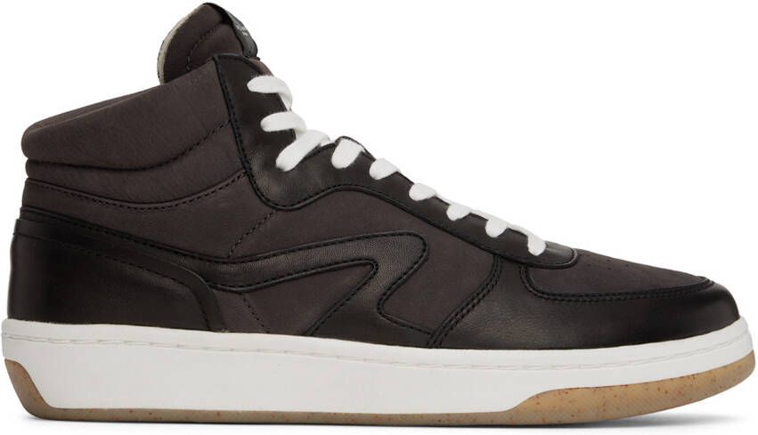 Rag & bone Brown & Black Retro Court Mid Sneakers - Picture 3