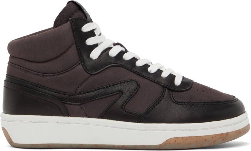 Rag & bone Black Retro Court Mid Sneakers - Picture 4