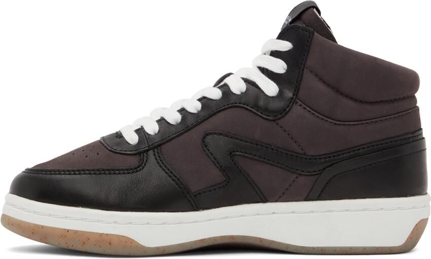 Rag & bone Black Retro Court Mid Sneakers - Picture 3
