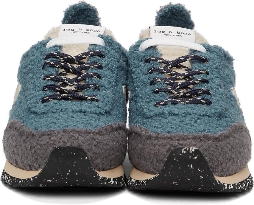 Rag & bone Blue & Grey Sherpa Retro Runner Sneakers