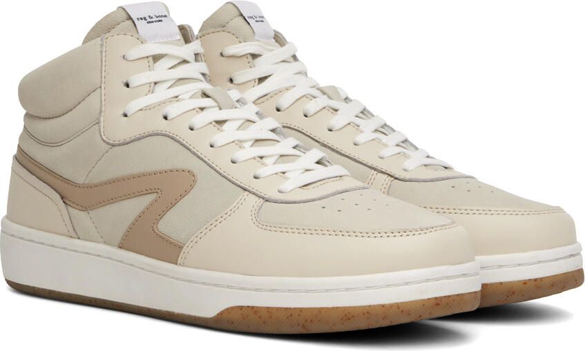 Rag & bone Off-White Retro Court Mid Sneakers - Picture 2