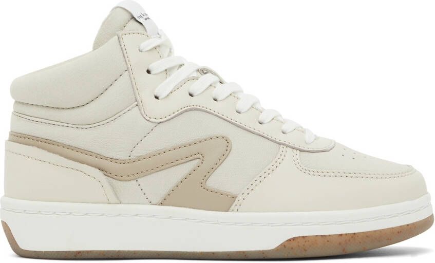 Rag & bone White Retro Court Mid Sneakers - Picture 5