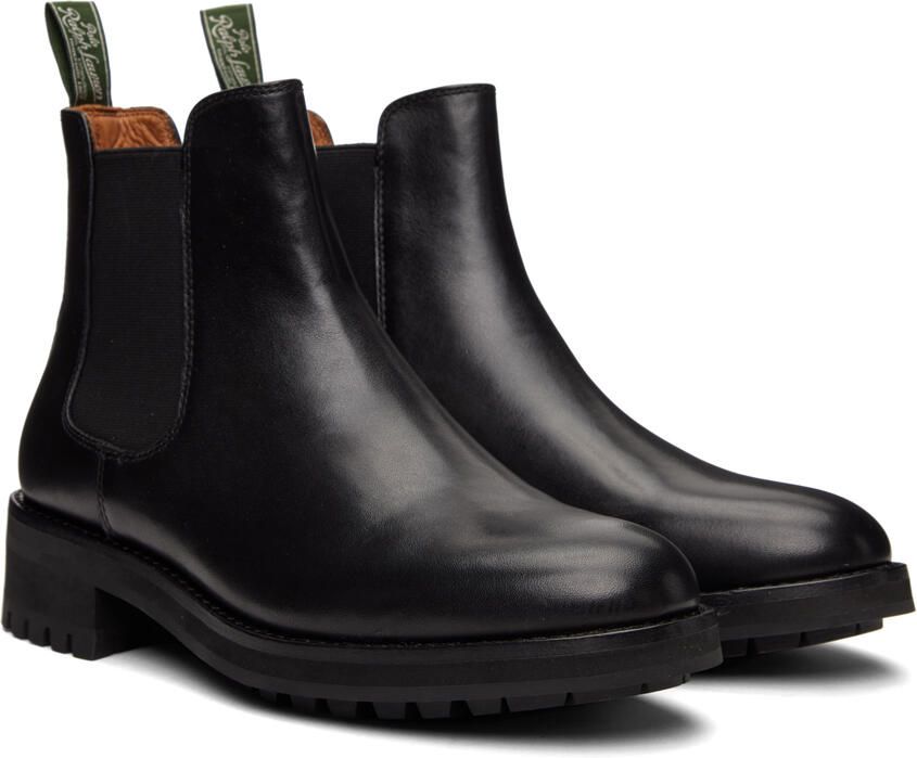 Polo Ralph Lauren Black Bryson Chelsea Boots - Picture 2