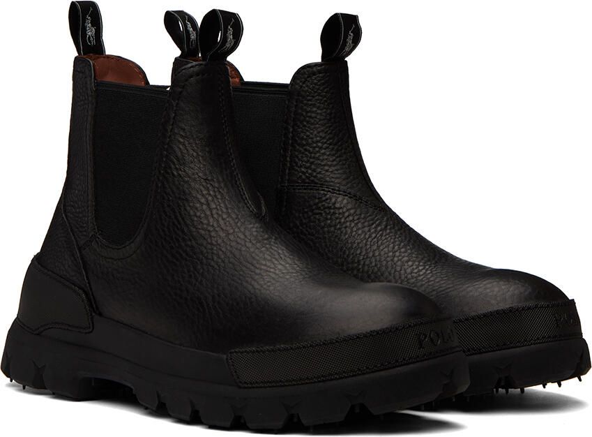 Polo Ralph Lauren Black Oslo Chelsea Boots - Picture 2