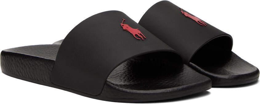 Polo Ralph Lauren Black Pony Slides - Picture 2